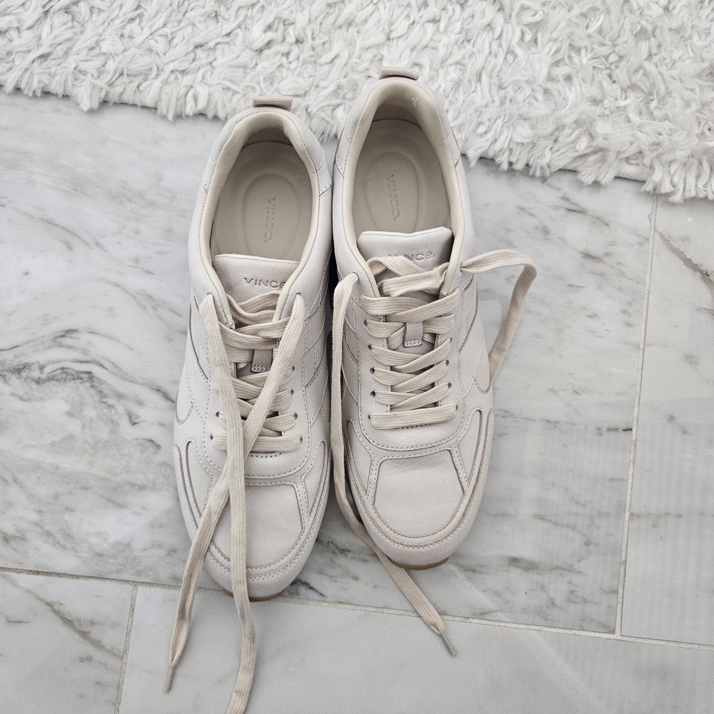 Vince Off-White Leather Sneakers
